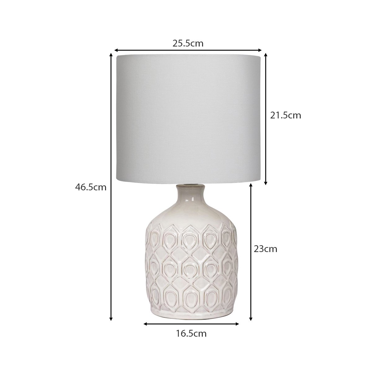 Sarantino Ceramic Table Lamp In Cream - VogueDecor.au