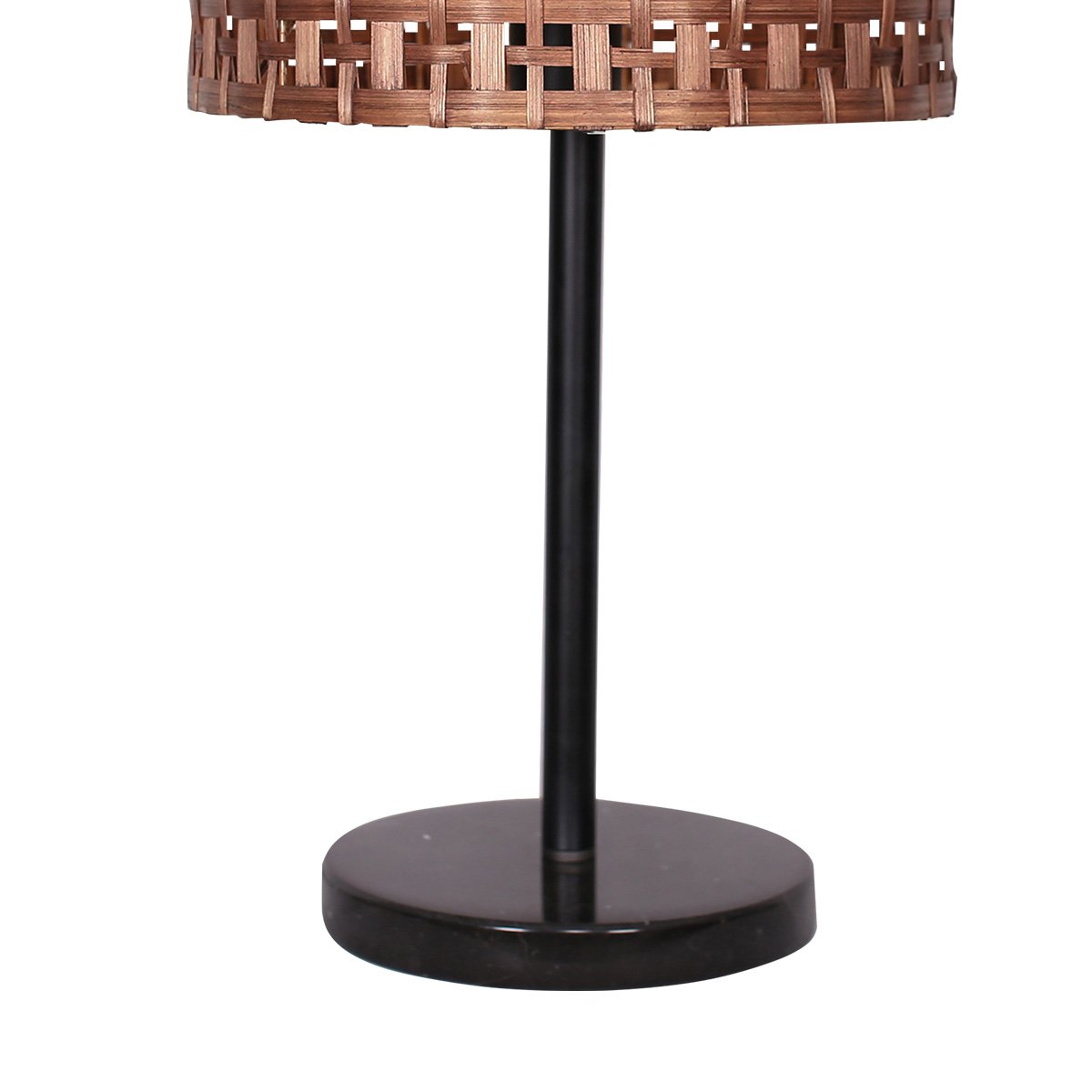 Sarantino Rattan Desk Lamp With Black Marble Base - VogueDecor.au