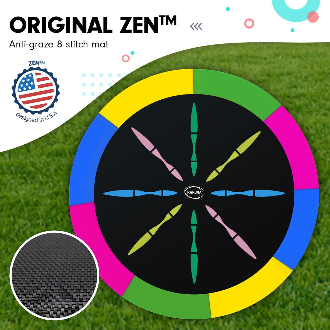 Kahuna Trampoline 10 ft with Basketball Set - Rainbow