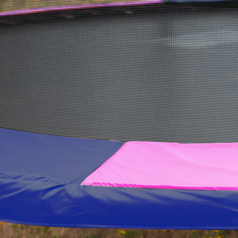 Kahuna Trampoline 10 ft with Basketball Set - Rainbow