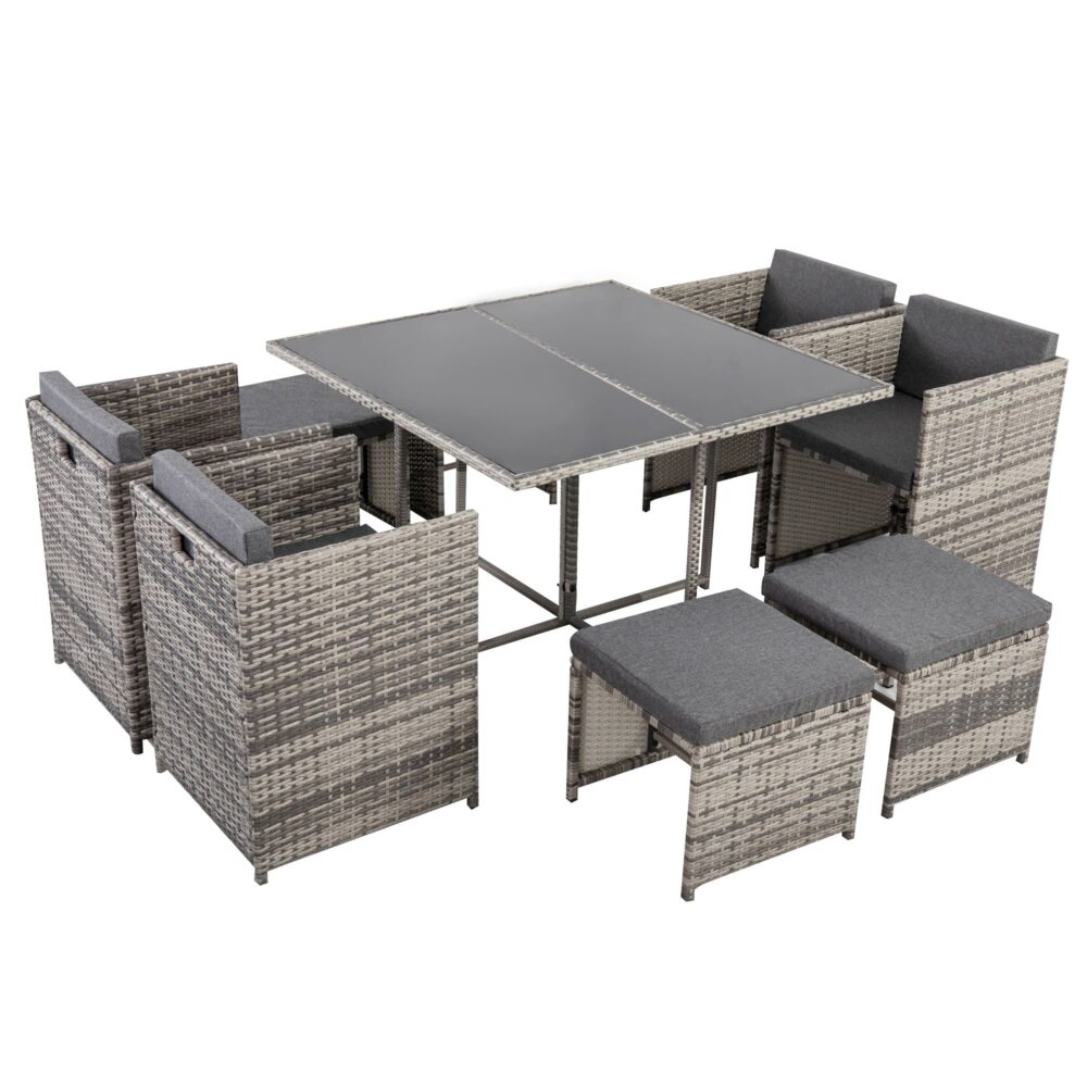 Horrocks 8 Seater Outdoor Dining Set-Grey - VogueDecor.au