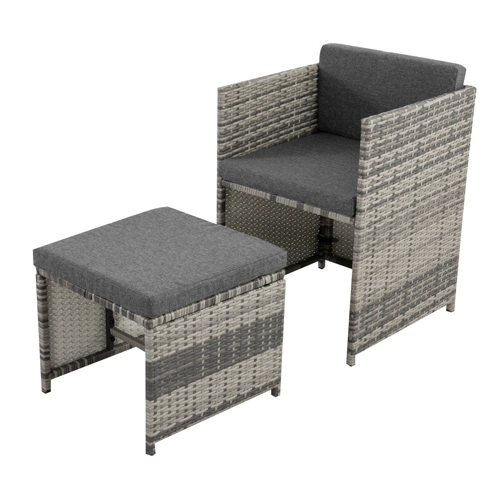 Horrocks 8 Seater Outdoor Dining Set-Grey - VogueDecor.au