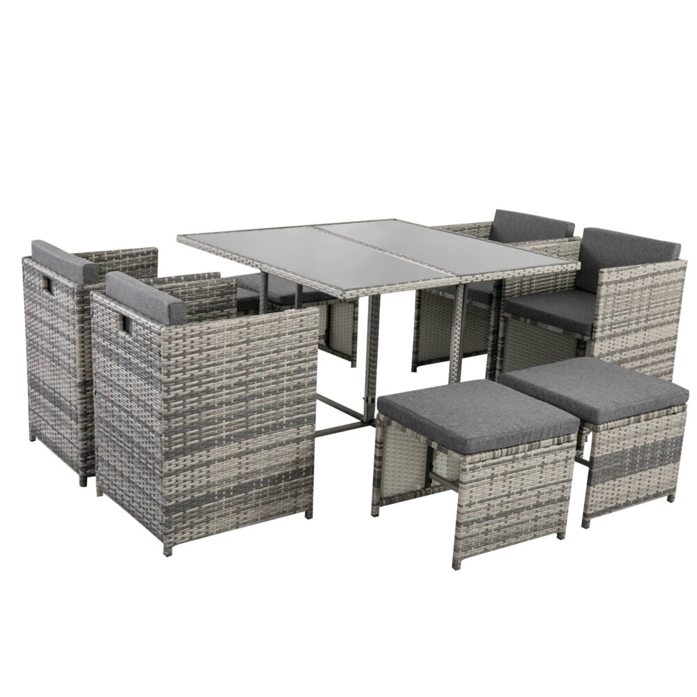 Horrocks 8 Seater Outdoor Dining Set-Grey - VogueDecor.au