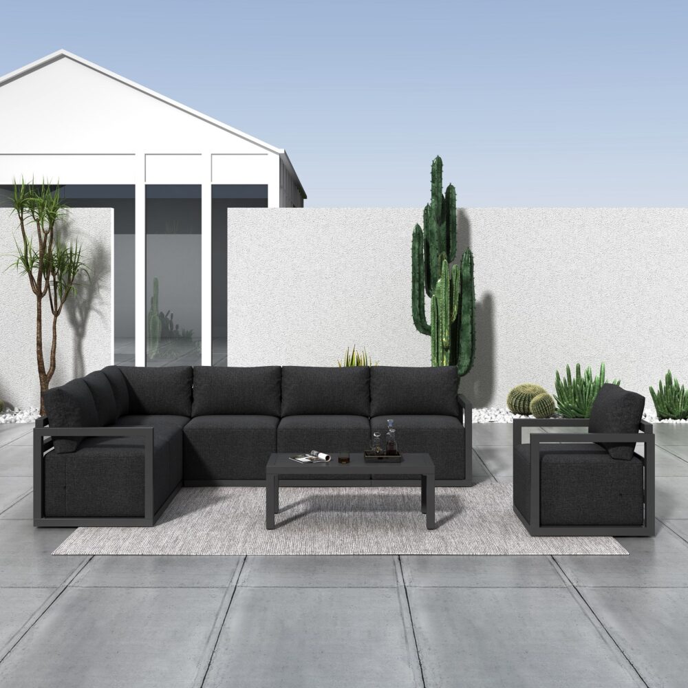 Alfresco 7-Seat Garden Lounge Set – White - VogueDecor.au