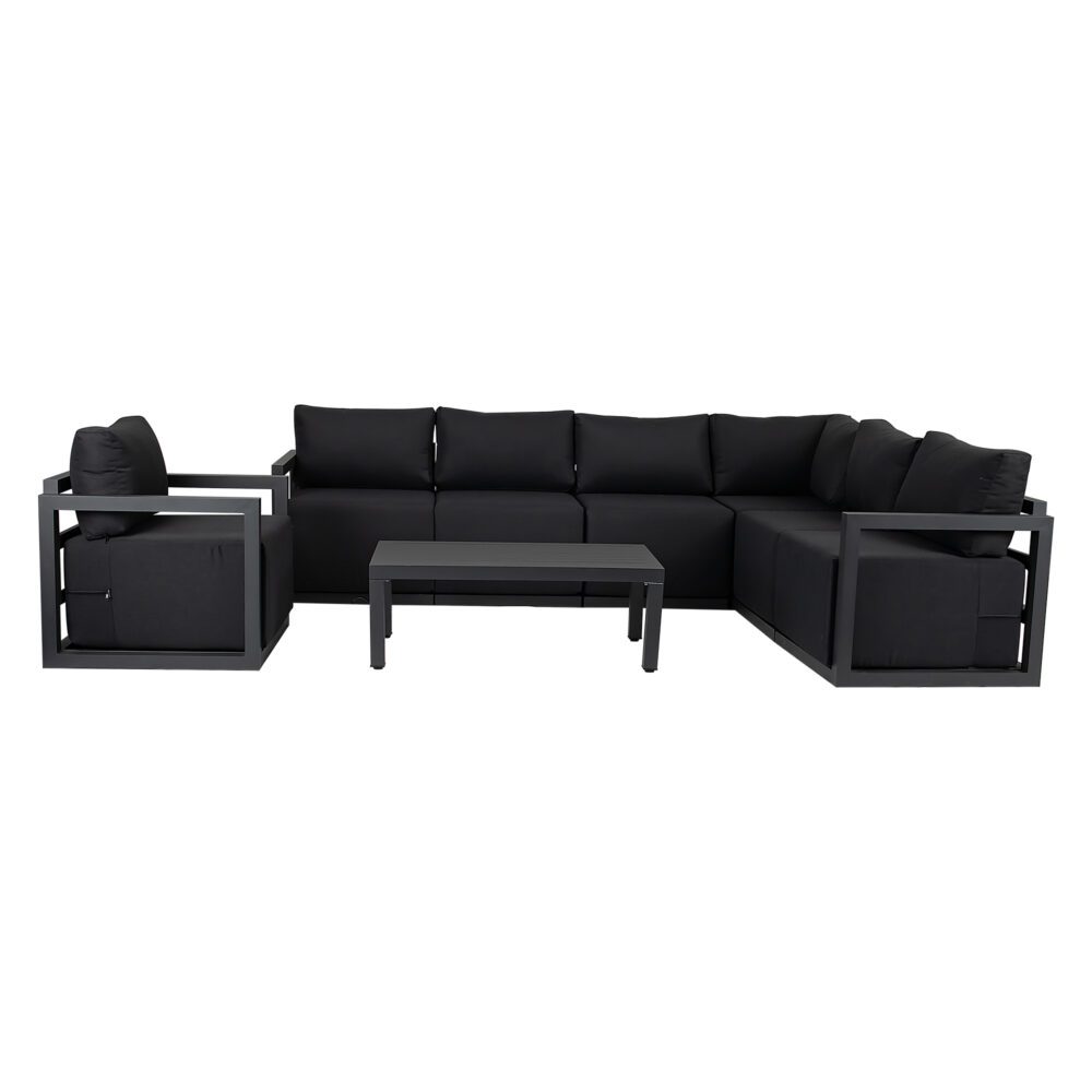 Alfresco 7-Seat Garden Lounge Set – White - VogueDecor.au