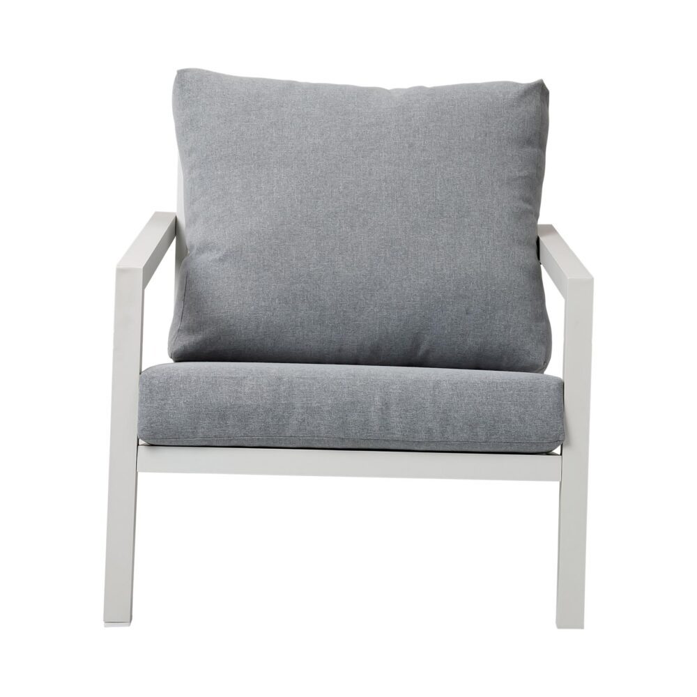 Aidan Garden Furniture Set in White — 5 pieces - VogueDecor.au