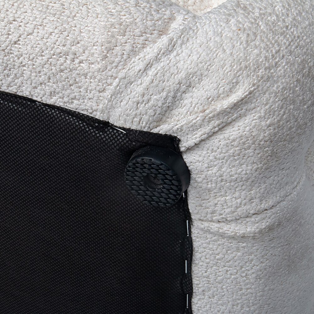 Elsa Tufted Ottoman Beach Boucle White-Rectangular - VogueDecor.au