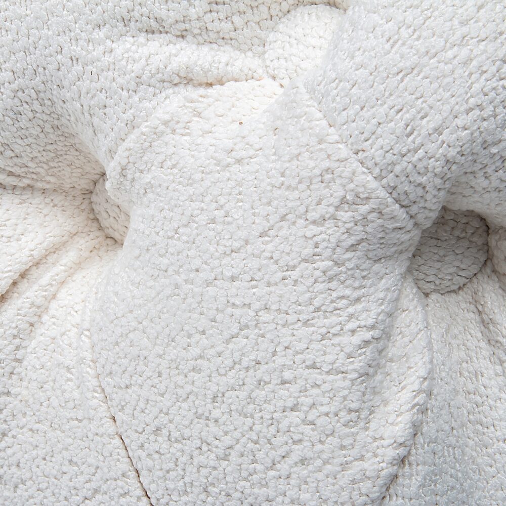 Elsa Tufted Ottoman Beach Boucle White-Rectangular - VogueDecor.au