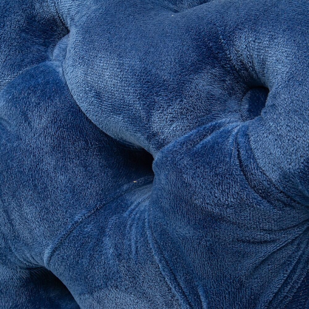 Elsa Navy Blue Velvet Ottoman-Rectangular - VogueDecor.au