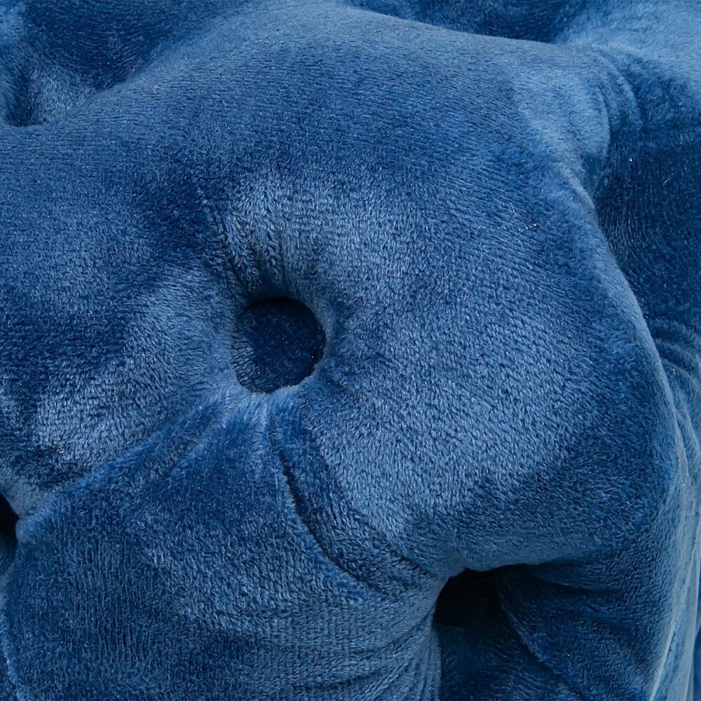 Elsa Navy Blue Velvet Ottoman-Rectangular - VogueDecor.au