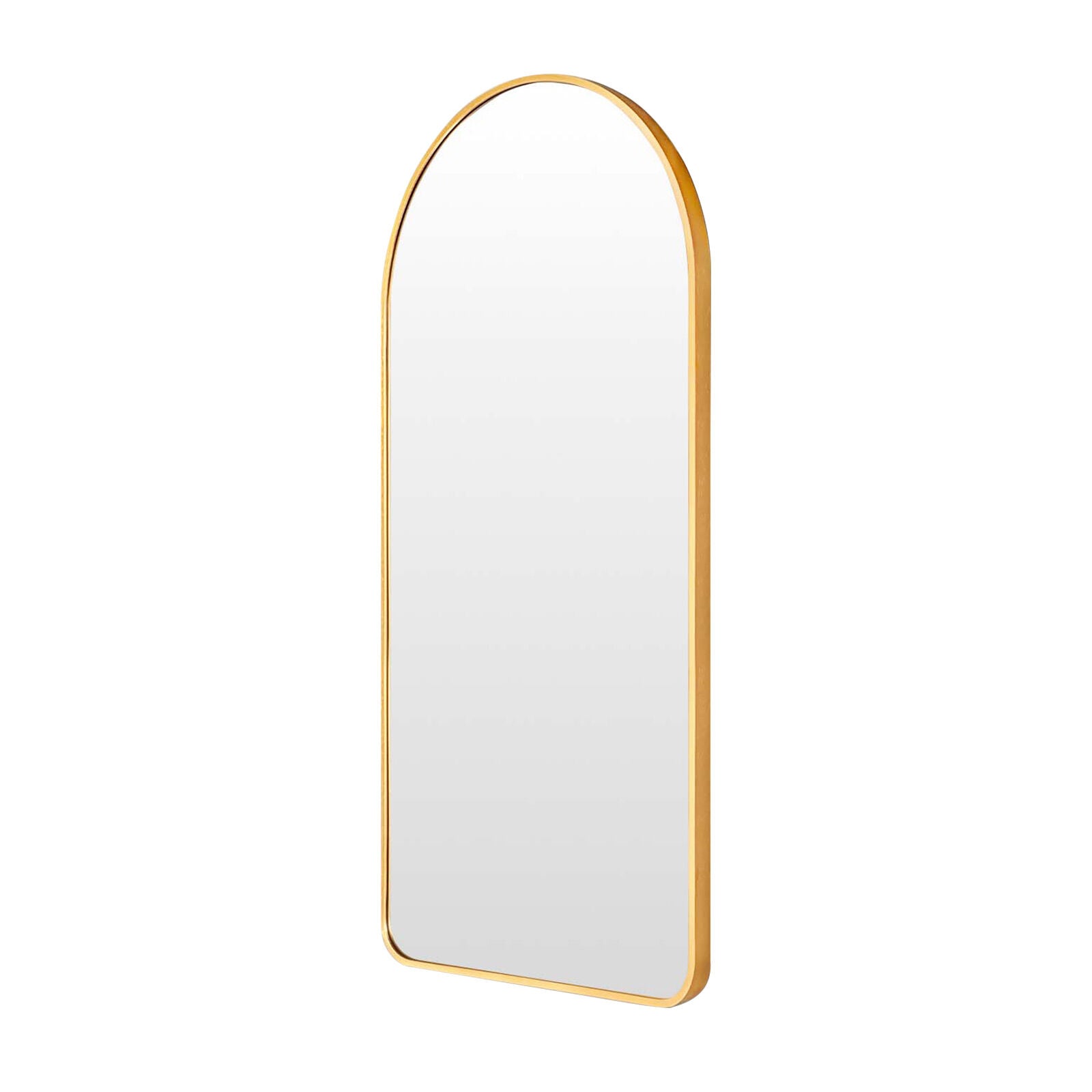 Wall Arch Mirror Arc Aluminum Frame Bathroom 50x100cm GOLD - VogueDecor.au