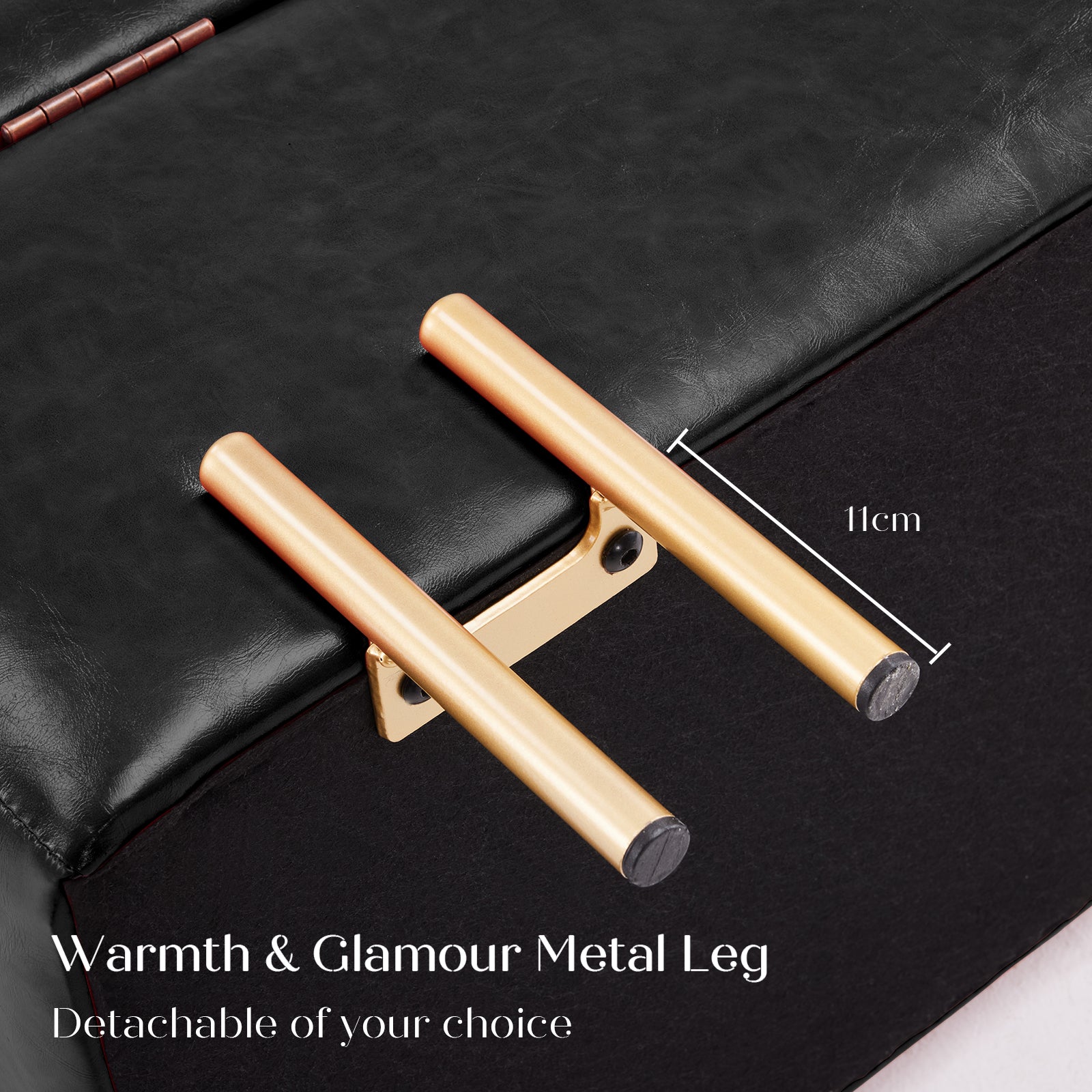 Storage Ottoman Stool Bench Seat 97cm PU Leather BLACK - VogueDecor.au