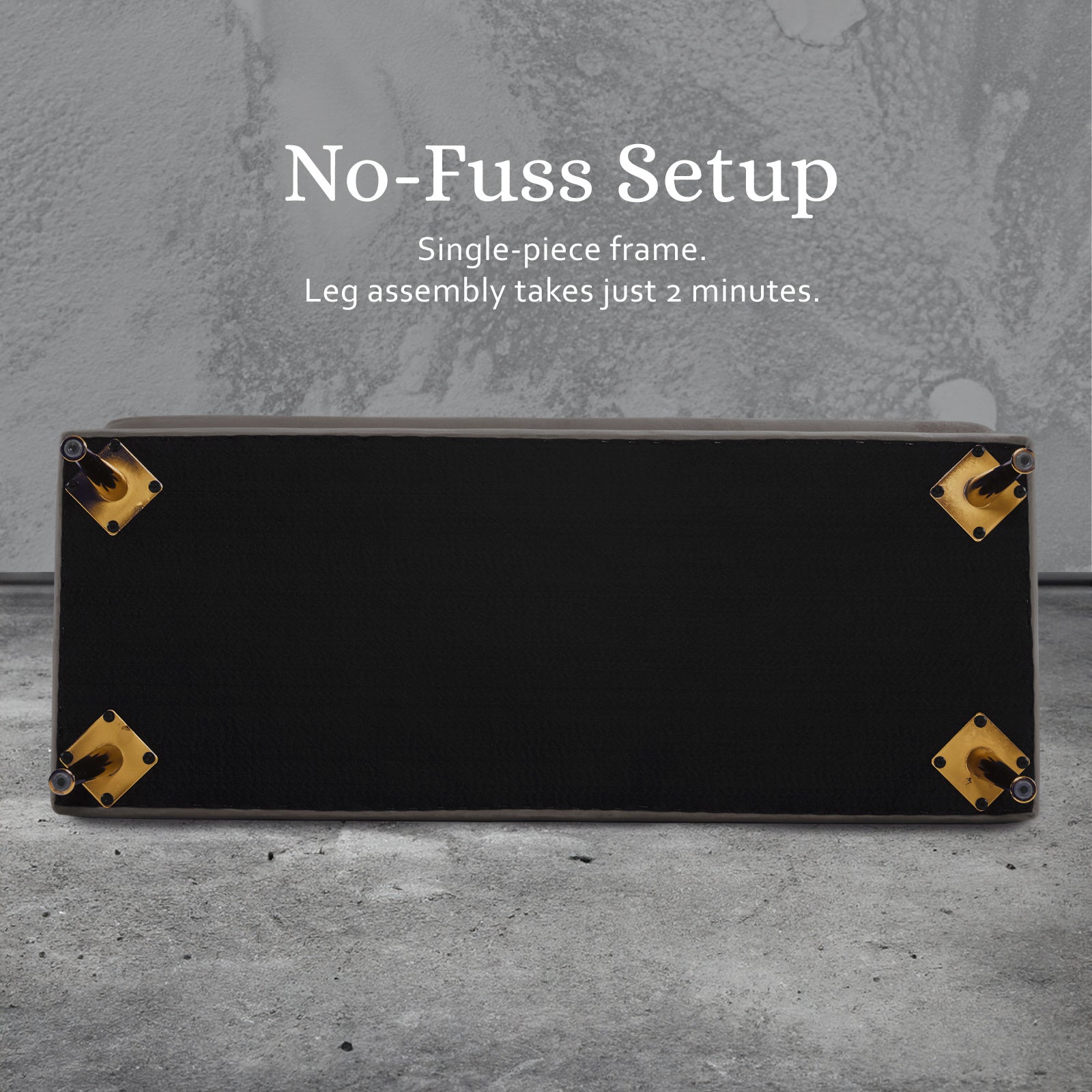 Storage Ottoman Stool Bench Seat 110cm Velvet GREY - VogueDecor.au