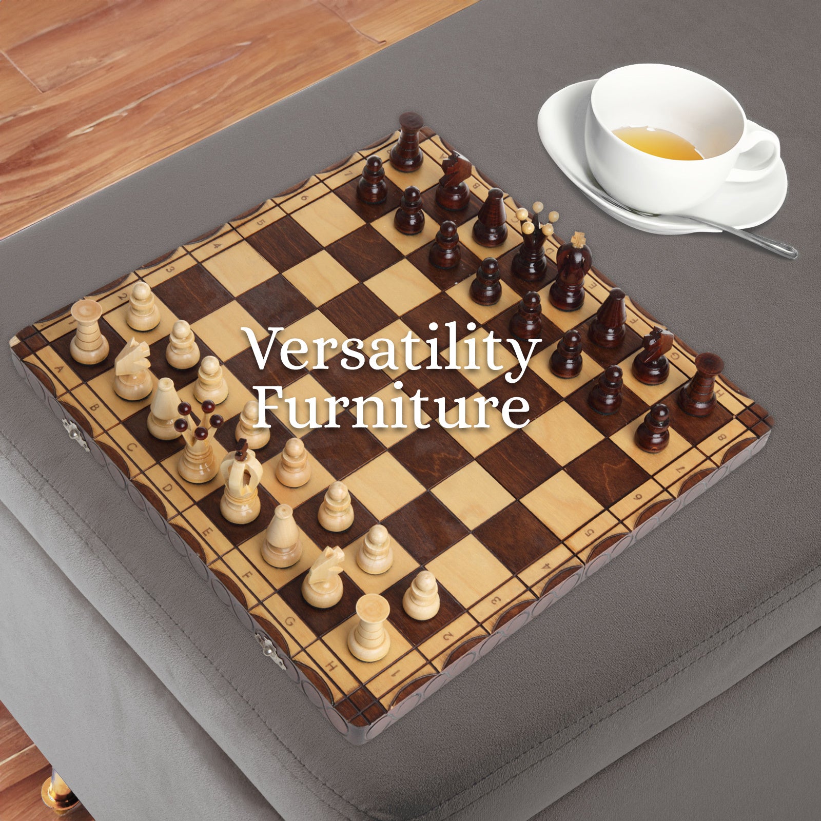 Storage Ottoman Stool Bench Seat 110cm Velvet GREY - VogueDecor.au