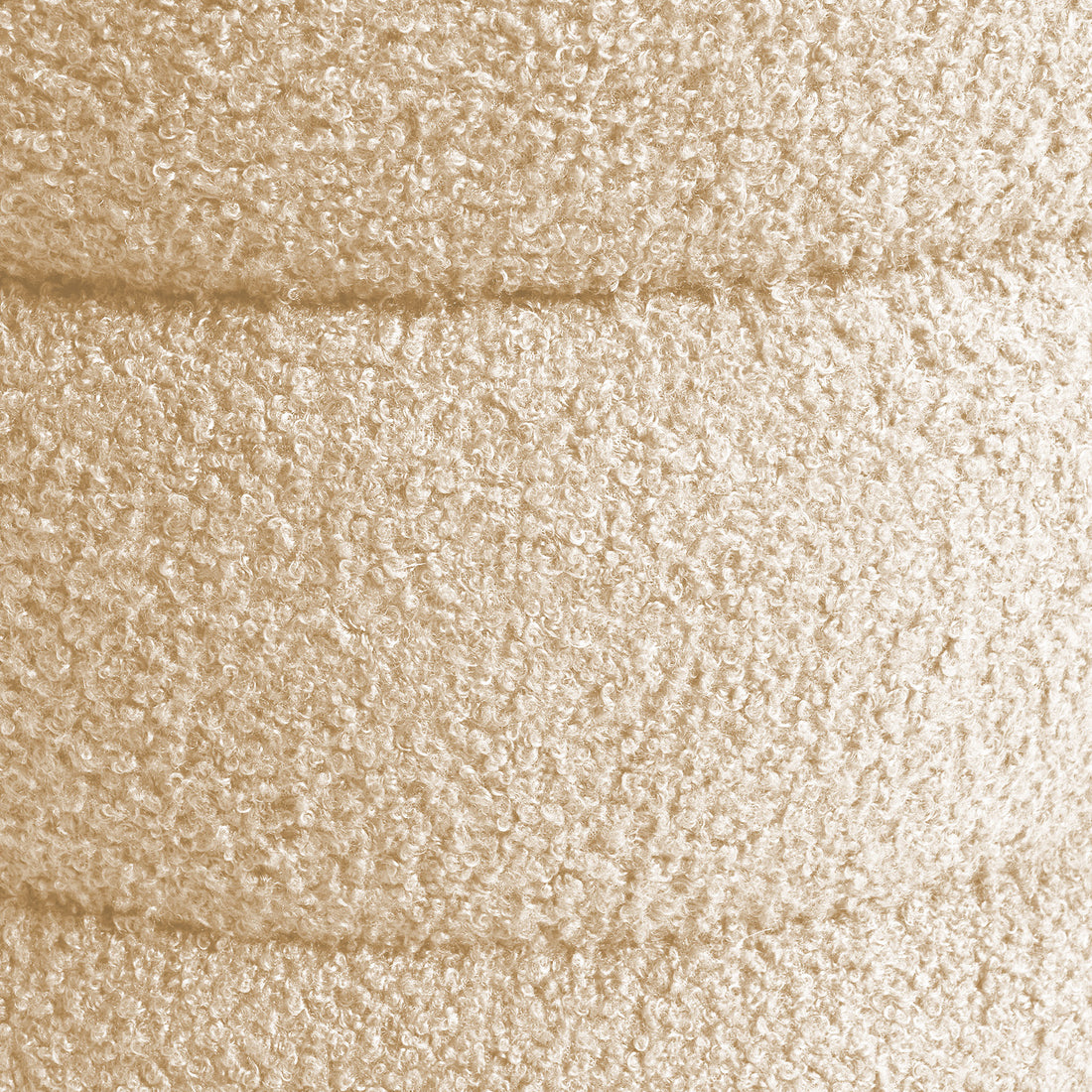 2X Round Stacked Ottoman Stool Teddy Fleece Fabric Foot Rest 38cm BEIGE