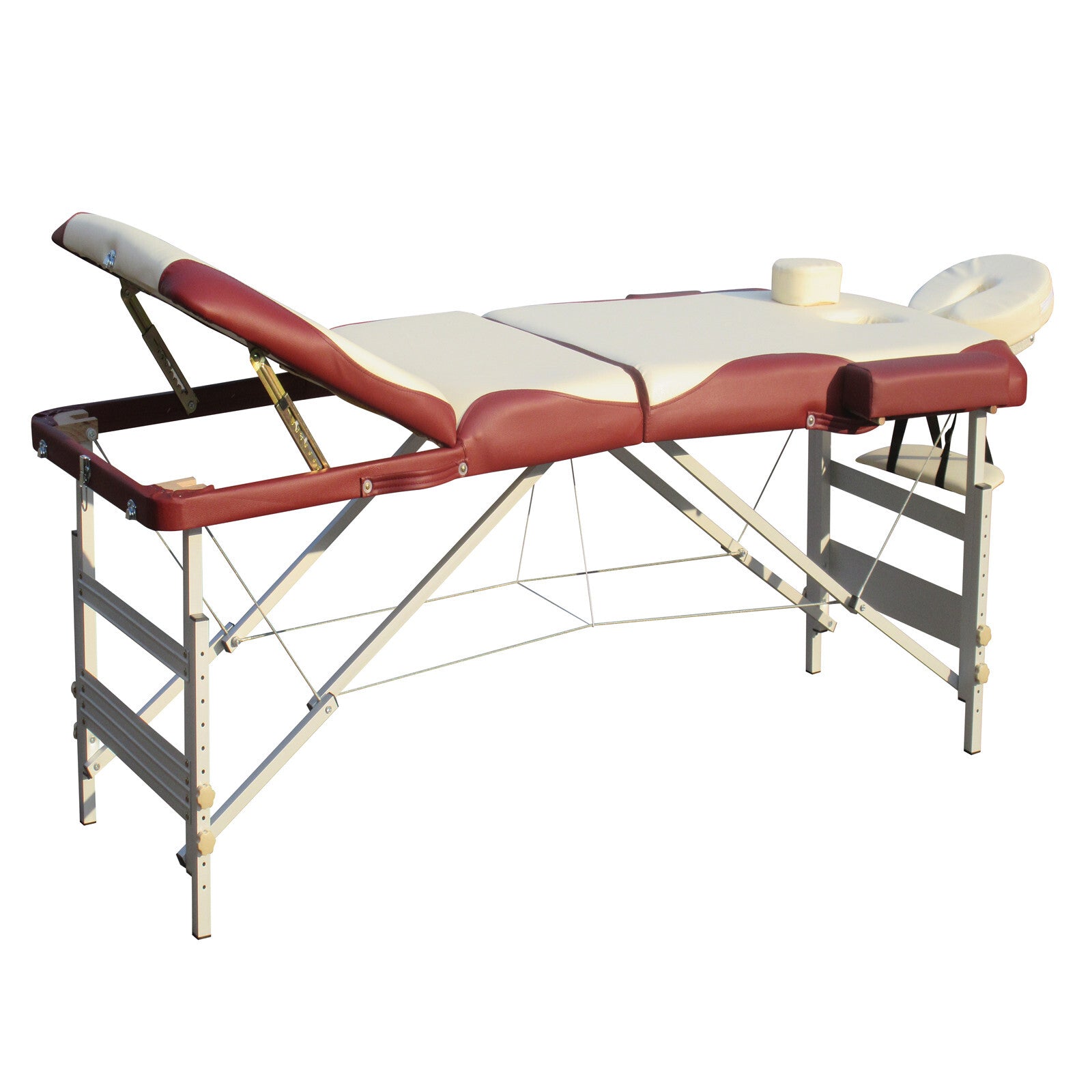 YES4HOMES 3 Fold 5 cm Thickness Foam Portable Aluminium Massage Table Massage Bed Beauty Therapy
