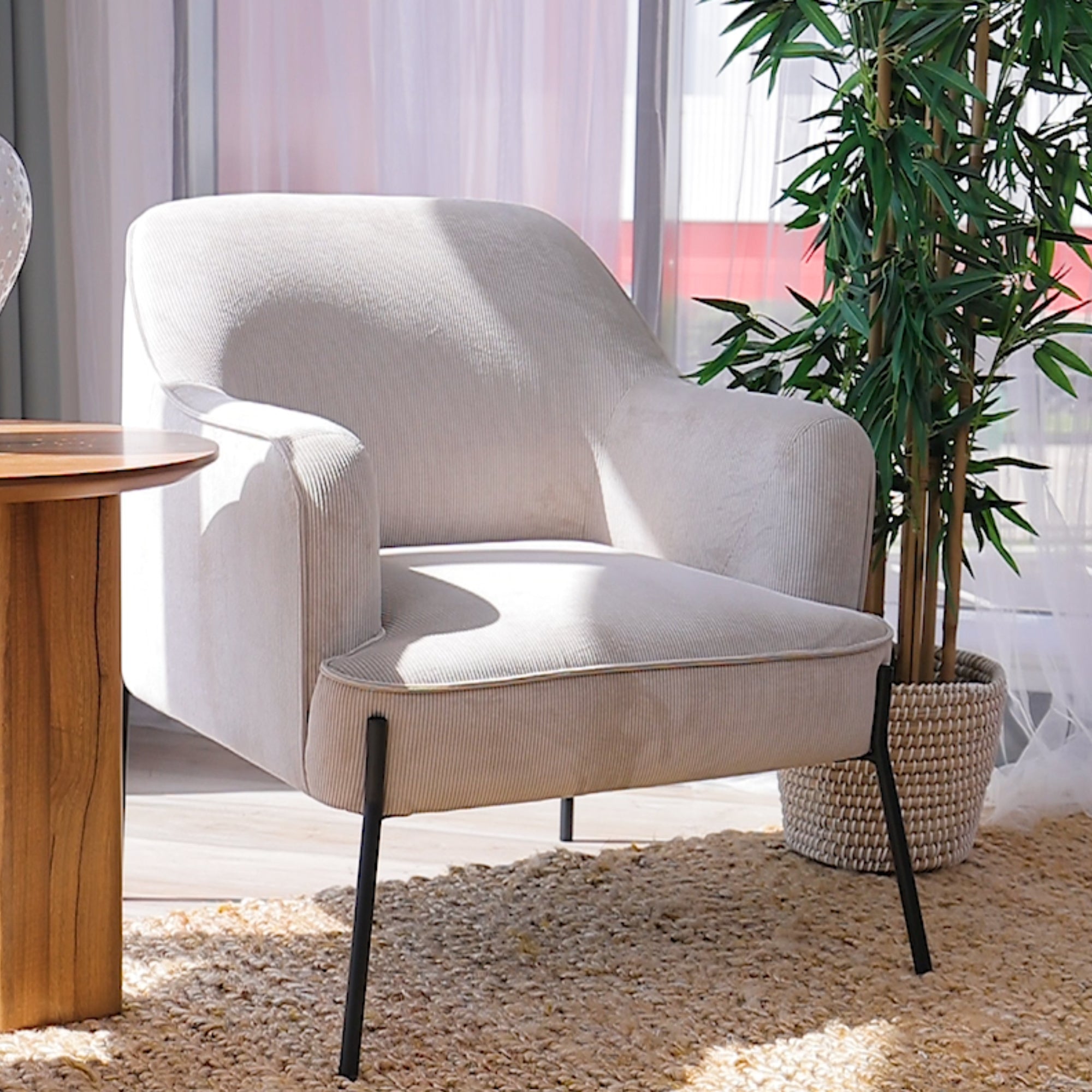 Leah Fabric Armchair Occasional Accent Arm Chair Silver - VogueDecor.au