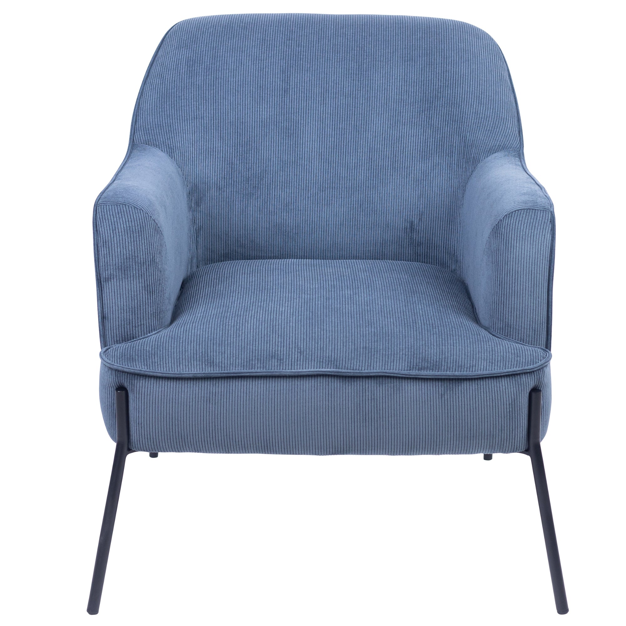 Leah Fabric Armchair Occasional Accent Arm Chair Blue - VogueDecor.au