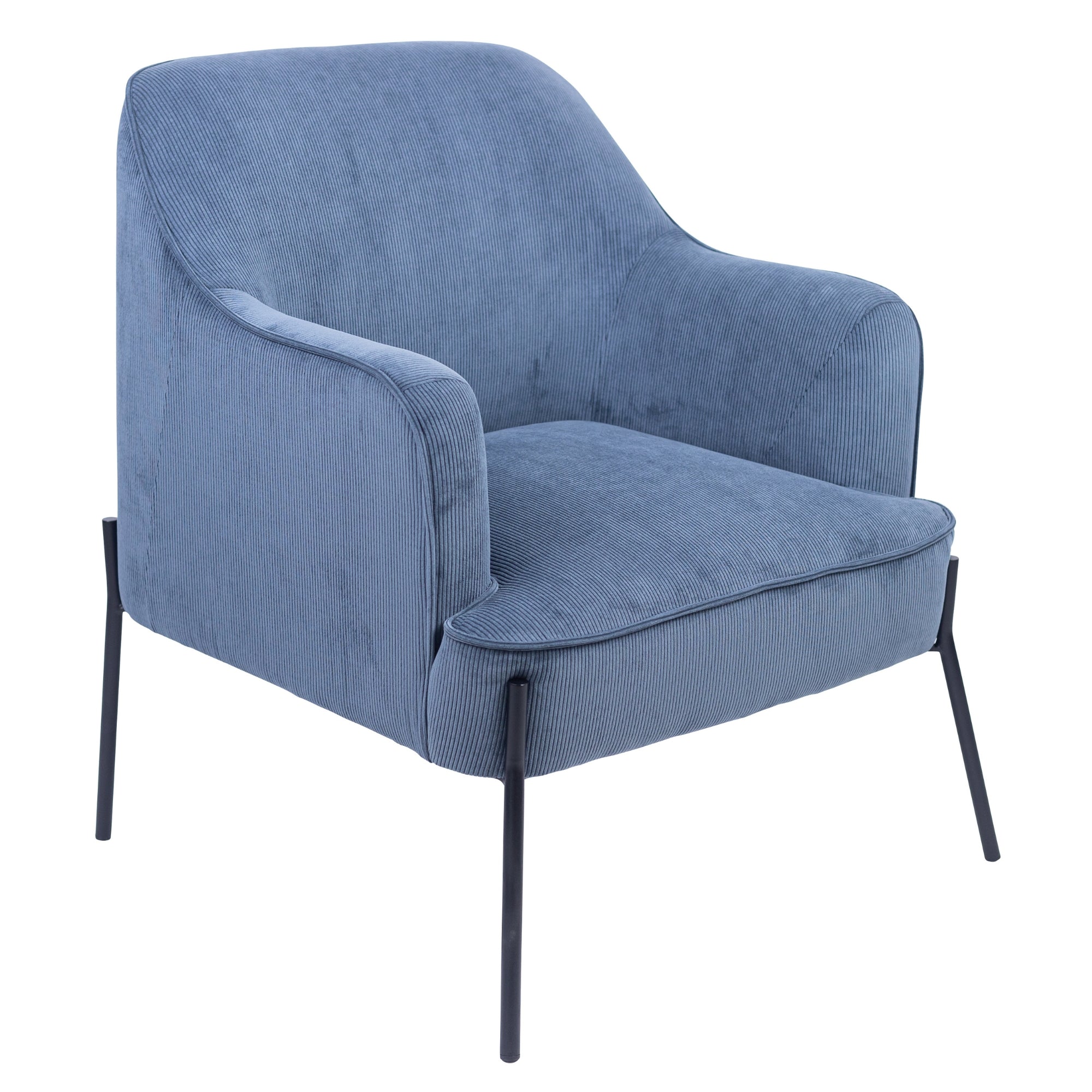 Leah Fabric Armchair Occasional Accent Arm Chair Blue - VogueDecor.au