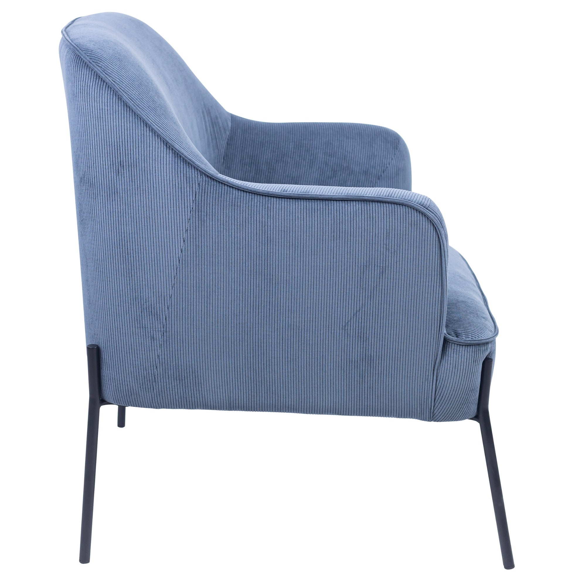 Leah Fabric Armchair Occasional Accent Arm Chair Blue - VogueDecor.au
