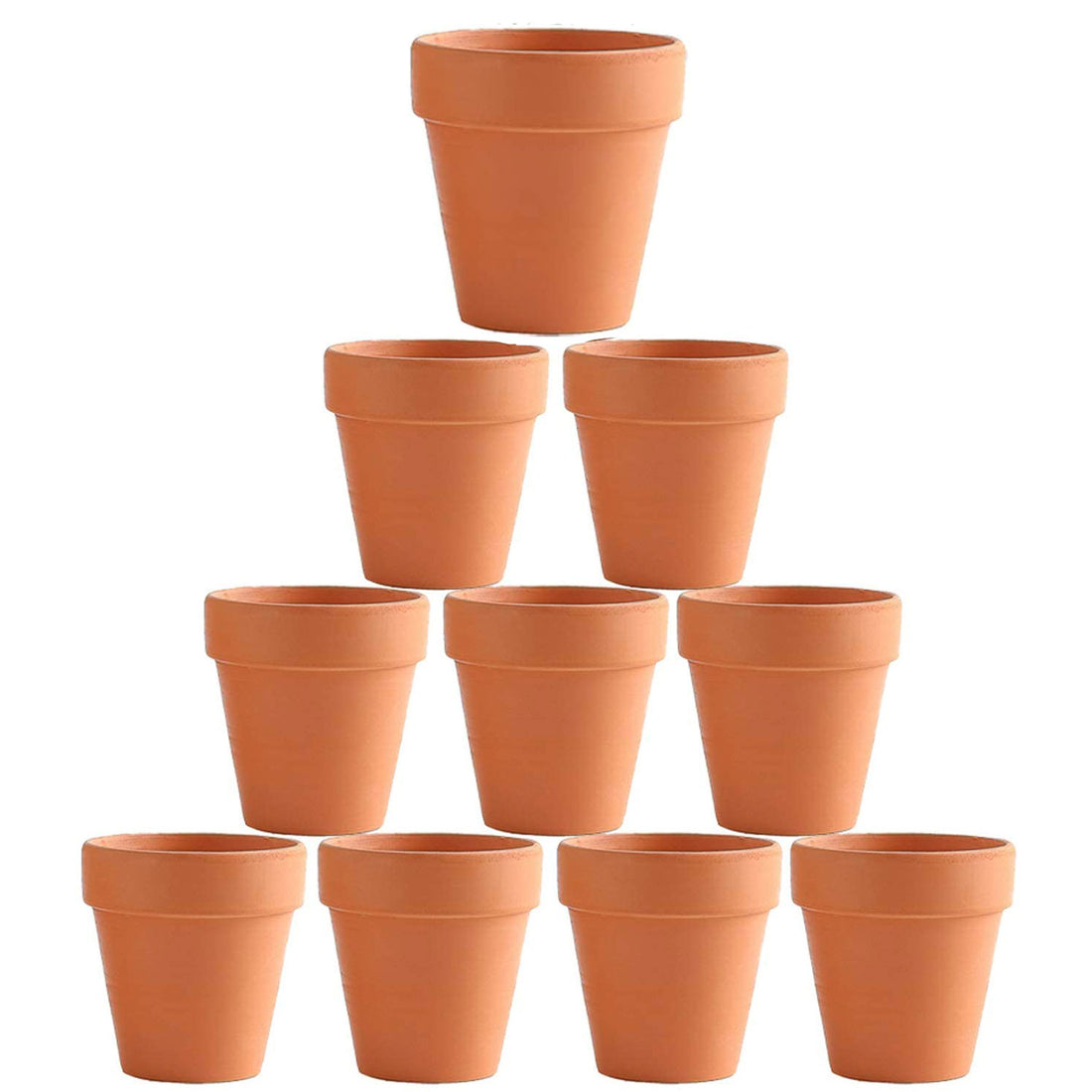 10x 5cm Flower Pot Pots Clay Ceramic Plant Drain Hole Succulent Cactus Nursery Planter