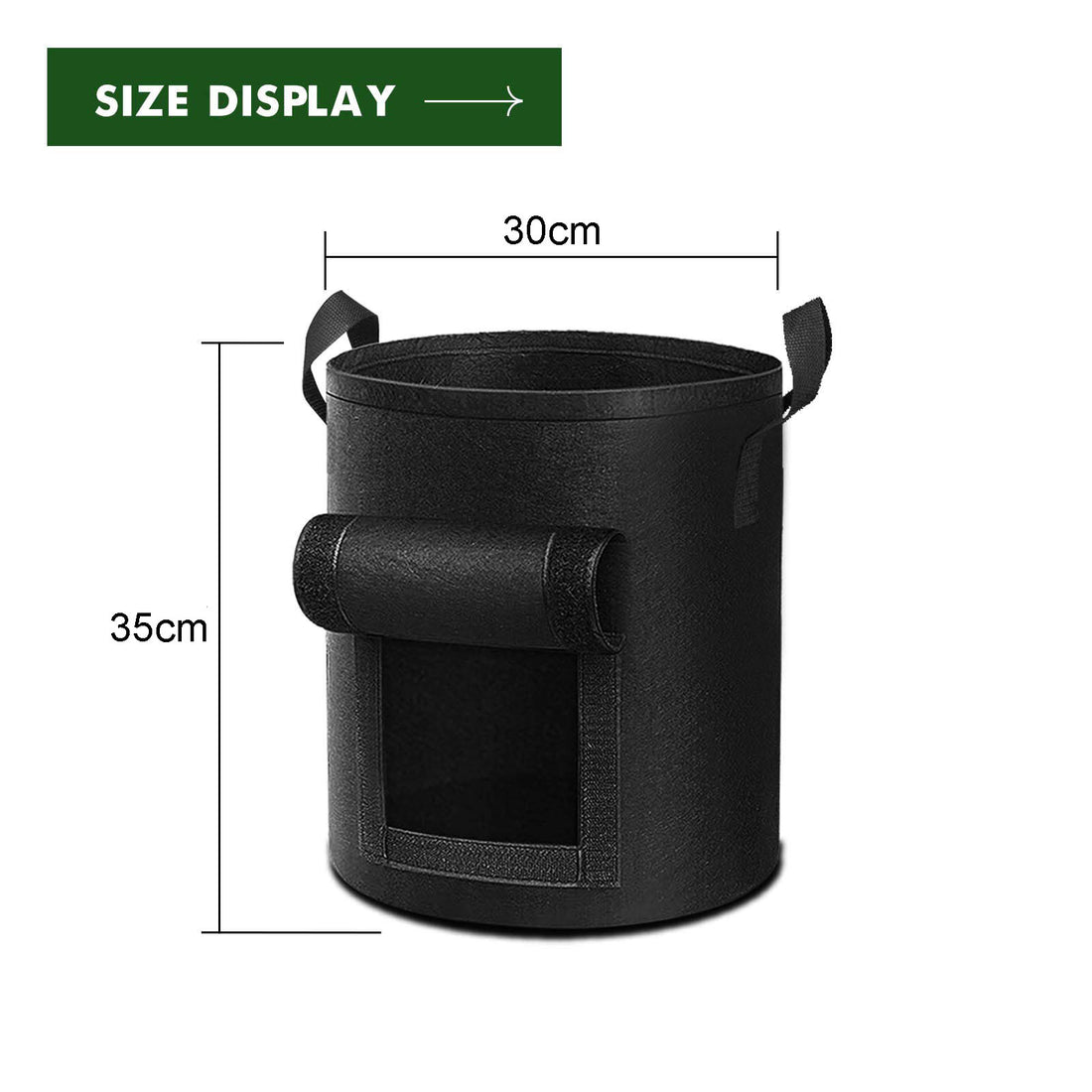 5-Pack 7 Gallons Plant Grow Bag Potato Container Pots with Handles Garden Planter Black