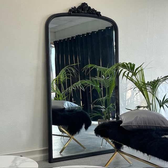Interior Ave - Helena Leaner Mirror - Black - VogueDecor.au