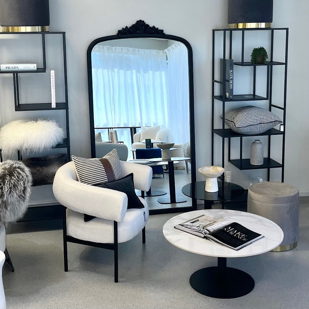 Interior Ave - Helena Leaner Mirror - Black - VogueDecor.au