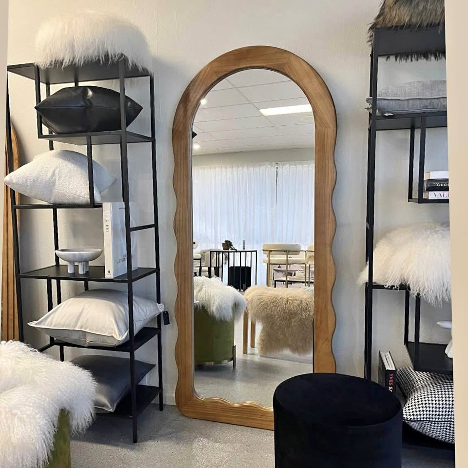 Interior Ave - Luna - Oak - Large Full Length Mirror - VogueDecor.au