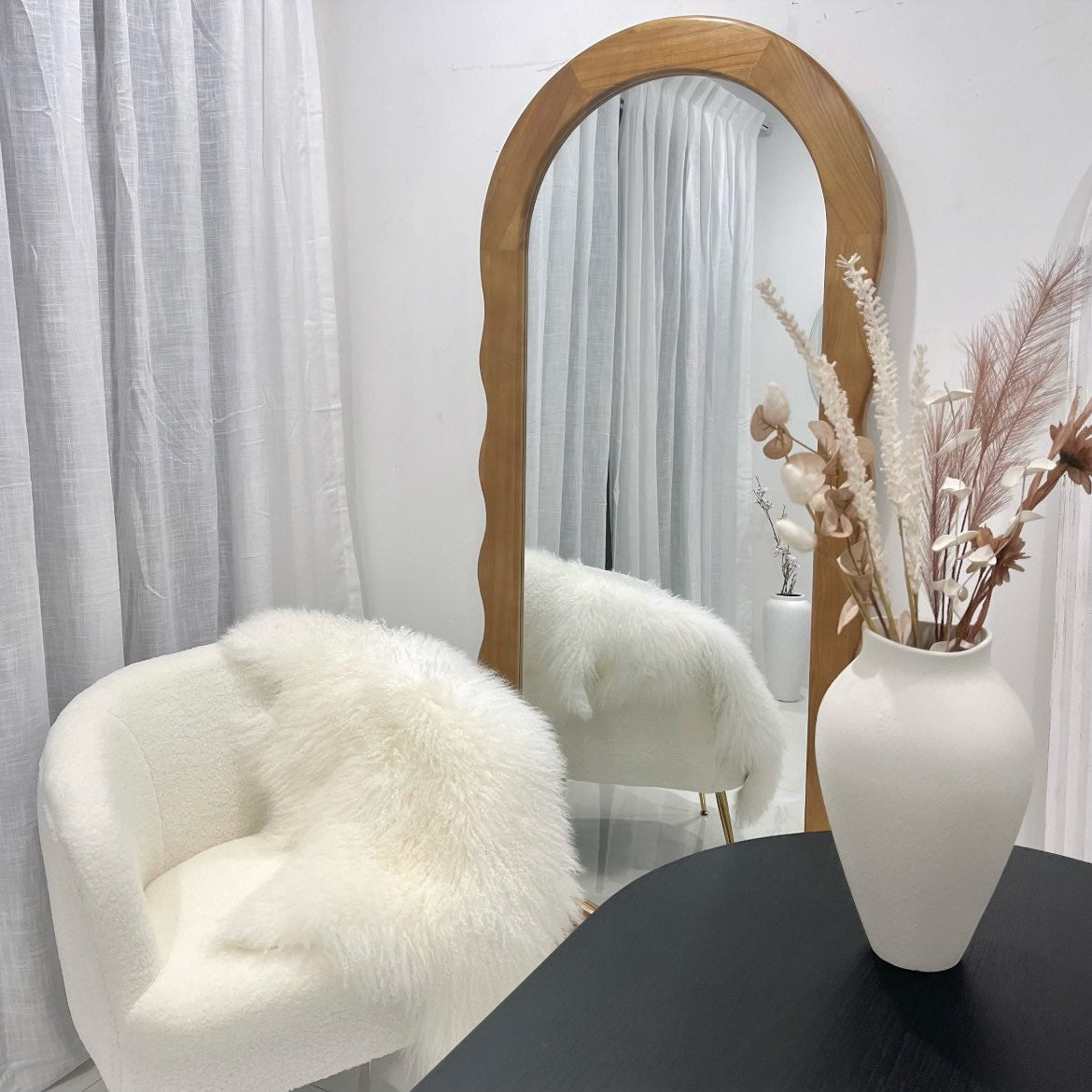 Interior Ave - Luna - Oak - Large Full Length Mirror - VogueDecor.au