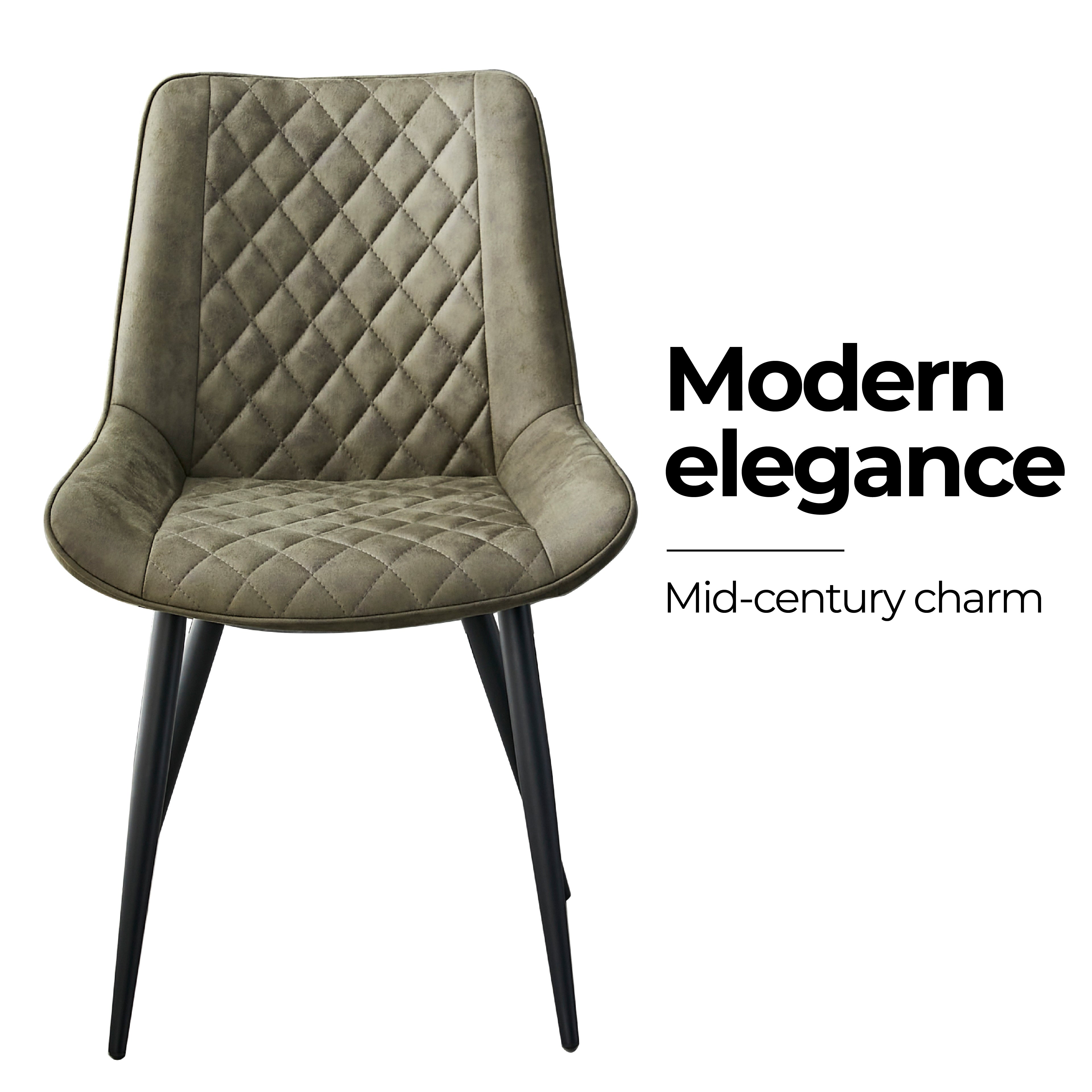 Tyler Fabric Chair (Set of 4) - Olive Green - VogueDecor.au