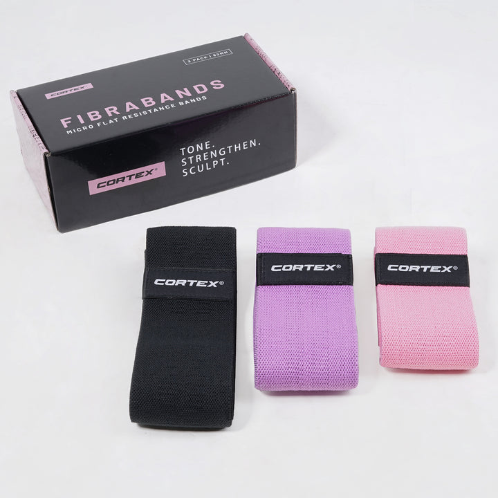 CORTEX FibraBands 3 Pack Micro Flat Resistance Bands 82mm - VogueDecor.au