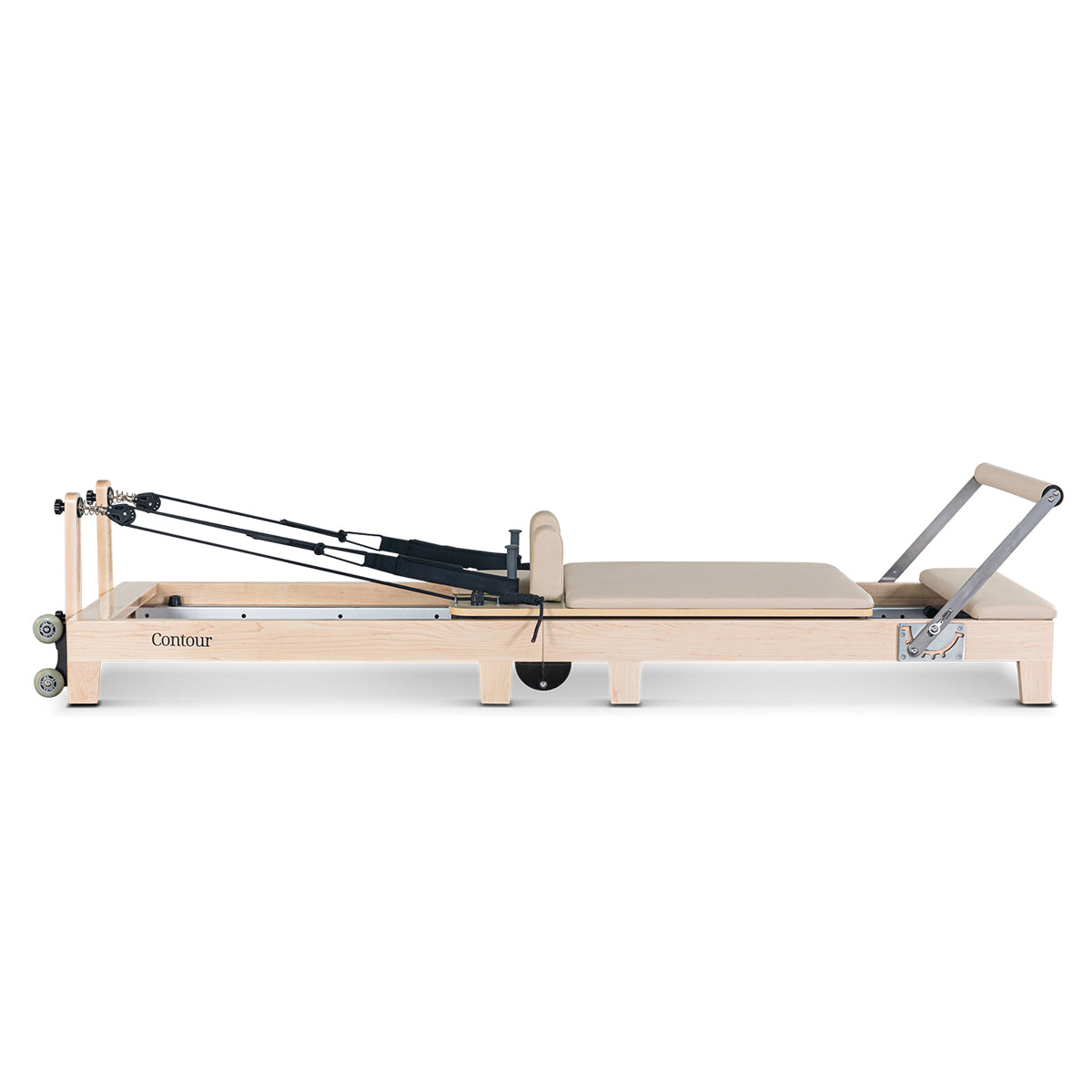 Lifespan Fitness Contour Folding Wooden Pilates Reformer Machine Set (Beige) - VogueDecor.au
