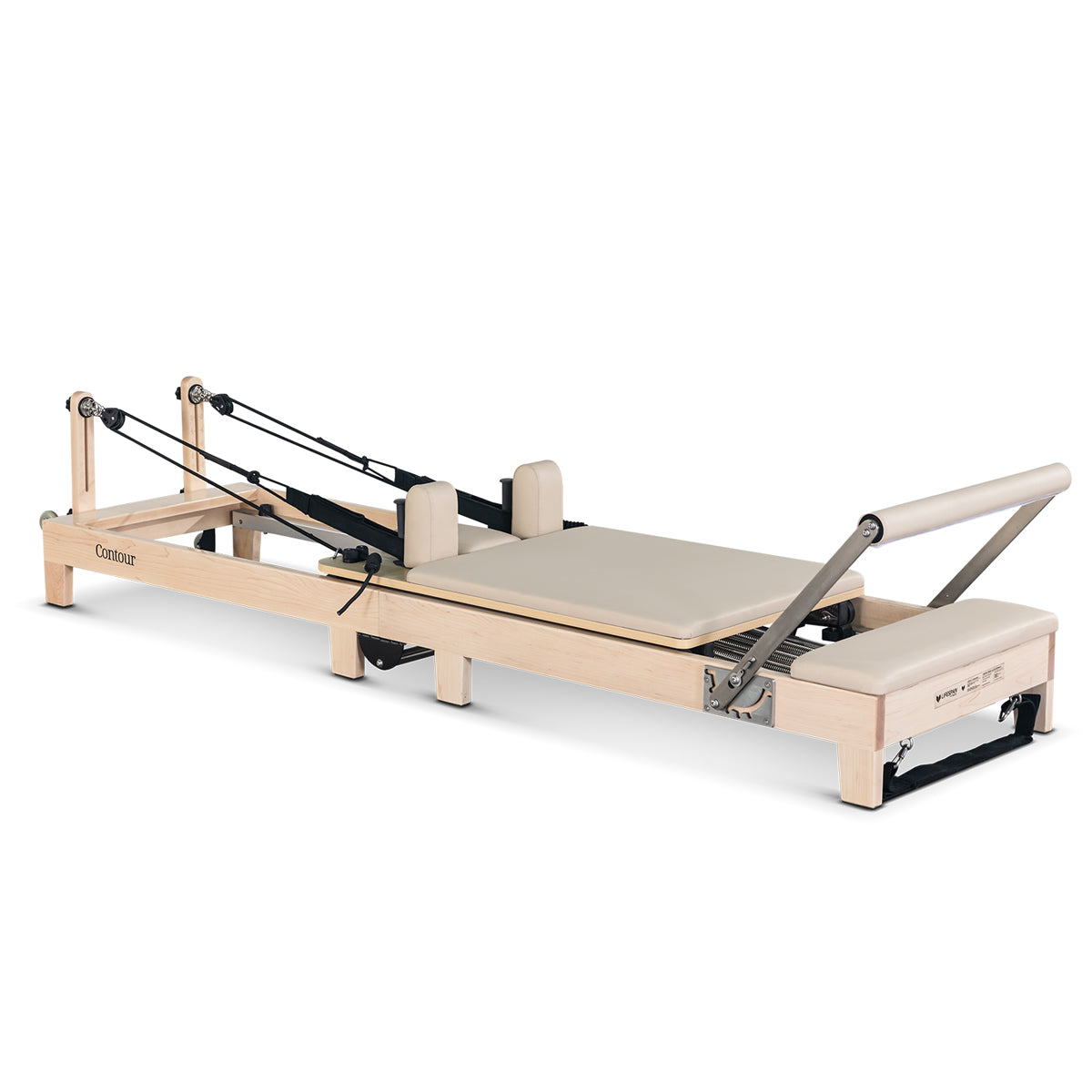 Lifespan Fitness Contour Folding Wooden Pilates Reformer Machine Set (Beige) - VogueDecor.au