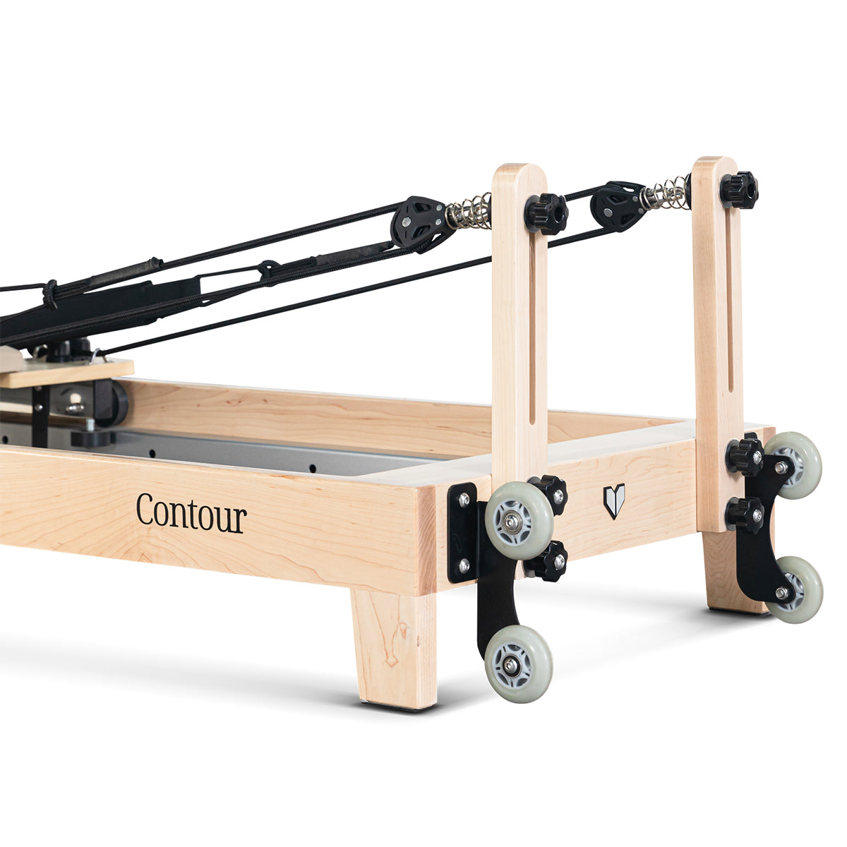 Lifespan Fitness Contour Folding Wooden Pilates Reformer Machine Set (Beige) - VogueDecor.au