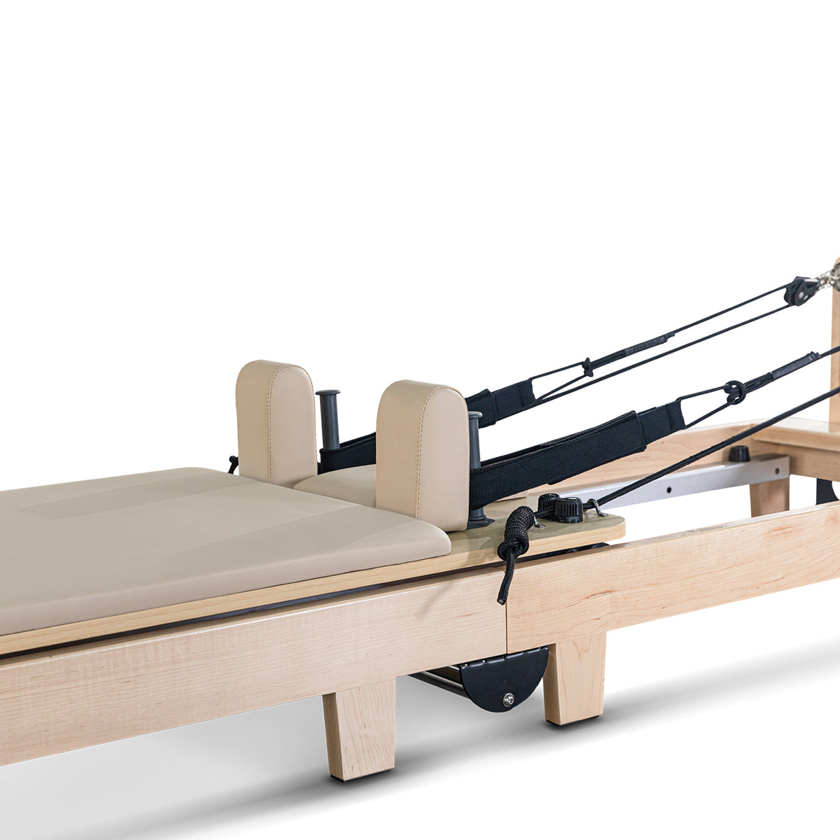 Lifespan Fitness Contour Folding Wooden Pilates Reformer Machine Set (Beige) - VogueDecor.au