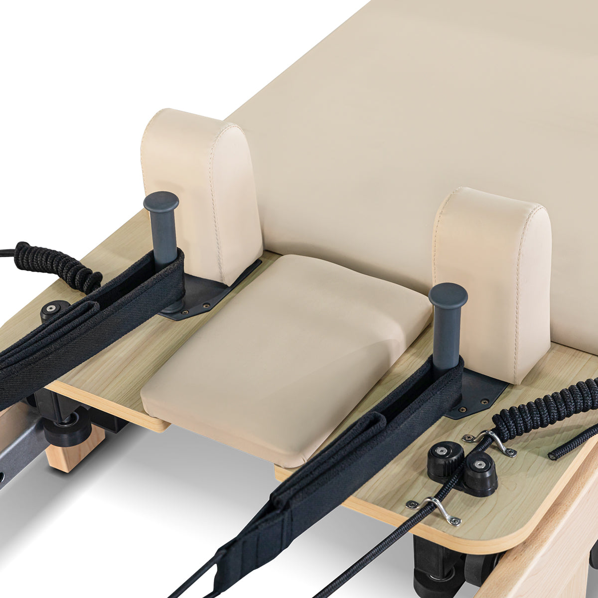 Lifespan Fitness Contour Folding Wooden Pilates Reformer Machine Set (Beige) - VogueDecor.au