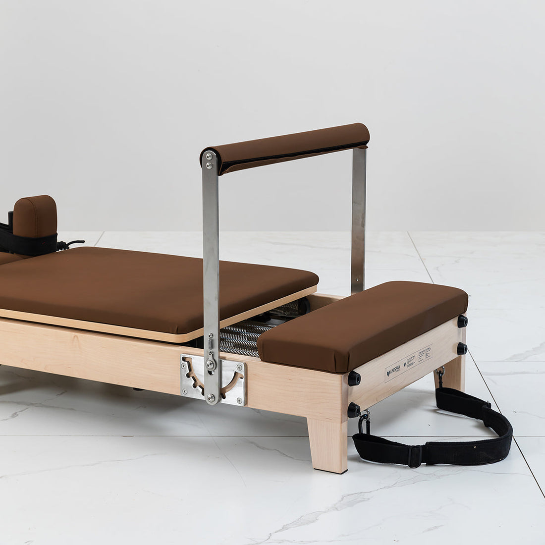 Lifespan Fitness Contour Folding Wooden Pilates Reformer Machine Set (Espresso)
