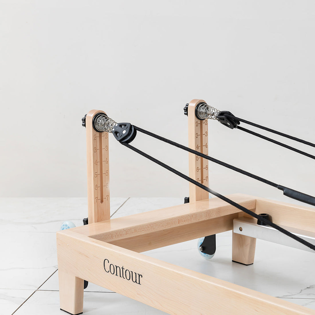 Lifespan Fitness Contour Folding Wooden Pilates Reformer Machine Set (Espresso)