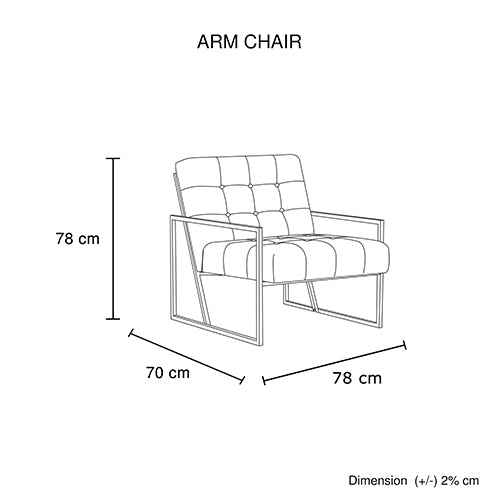 Carman Arm Chair Blue Velvet - VogueDecor.au