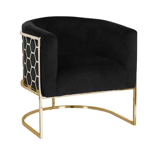 Vinatge Arm Chair Black Velvet - VogueDecor.au