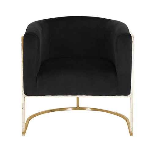 Vinatge Arm Chair Black Velvet - VogueDecor.au