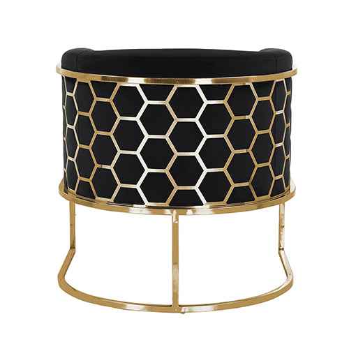 Vinatge Arm Chair Black Velvet - VogueDecor.au