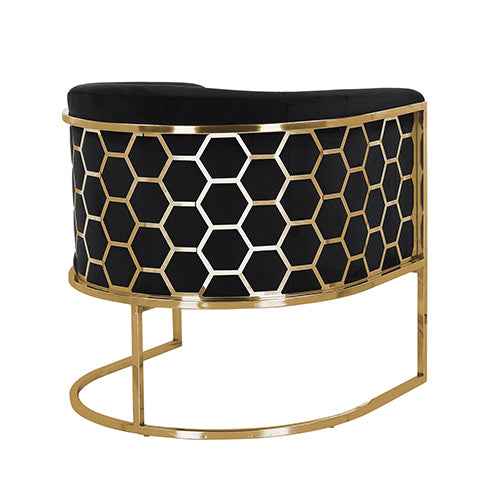 Vinatge Arm Chair Black Velvet - VogueDecor.au