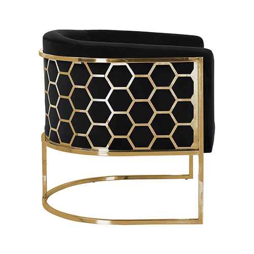 Vinatge Arm Chair Black Velvet - VogueDecor.au