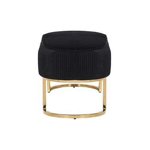 Noori Bench Chair Black Velvet - VogueDecor.au