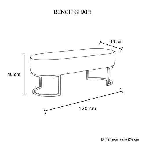 Noori Bench Chair Black Velvet - VogueDecor.au