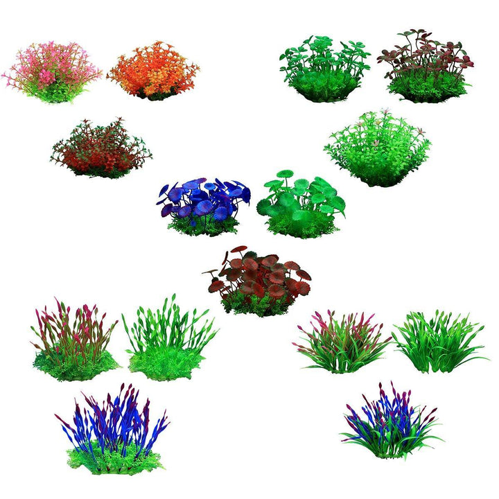 Artificial Water Grass Fish Tank Decoration Aquarium Landscape Simulation Plants - 04-3PCS