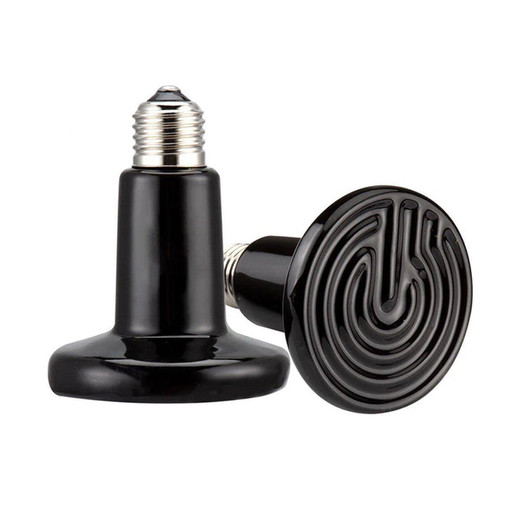 2X Ceramic Infrared Heat Lamp Bulbs for Reptiles and Terrariums - 25W-2PCS