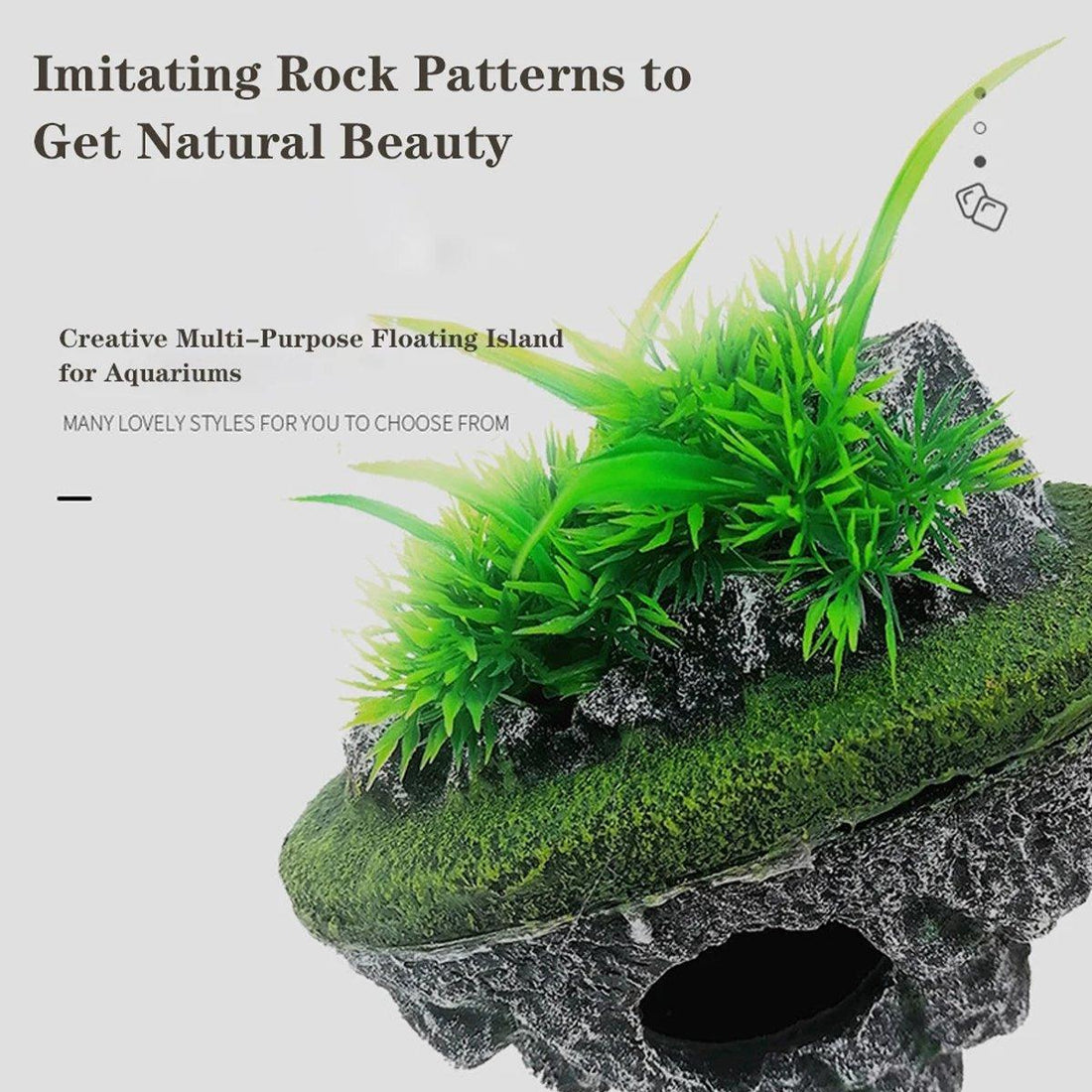 Fish Tank Aquascape Hoverstone Decoration Natural Rock Landscaping for Aquarium - L